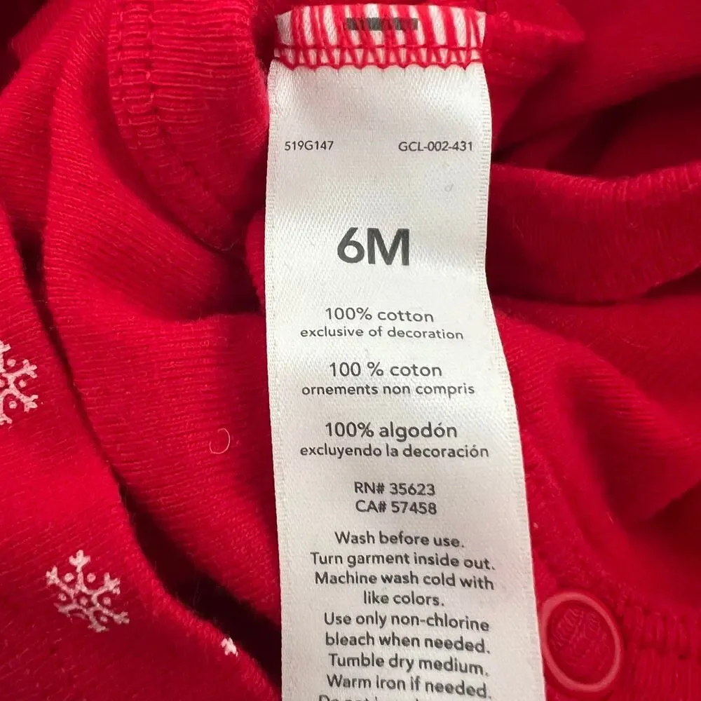 Just One You by Carter’s red snowflake santa dress one piece short sleeve